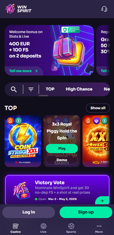 ws casino Gameplay