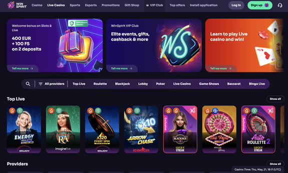 ws casino Gameplay
